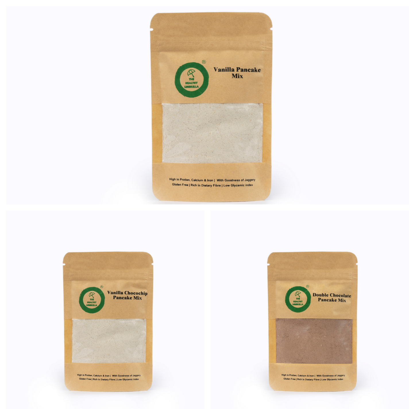 Guilt-Free Indulgence Trio (Millet Based Pancake Mix Combo)